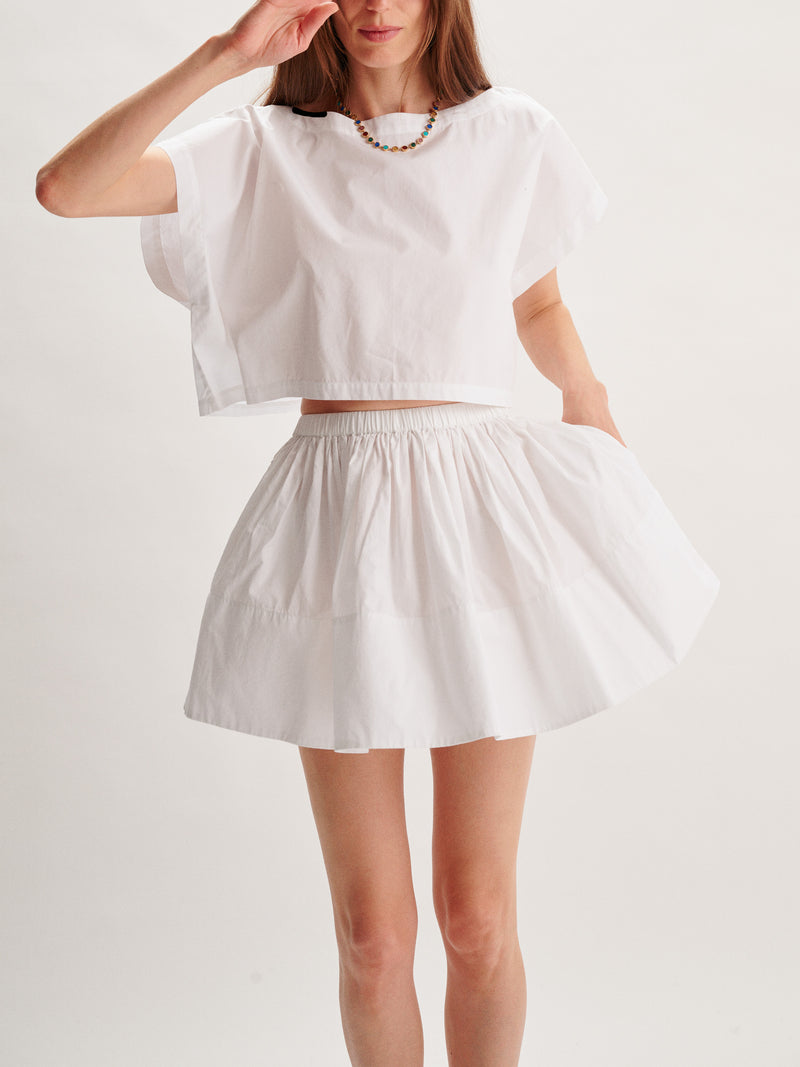 Suzie Kondi Fousta Skirt In Cotton Poplin