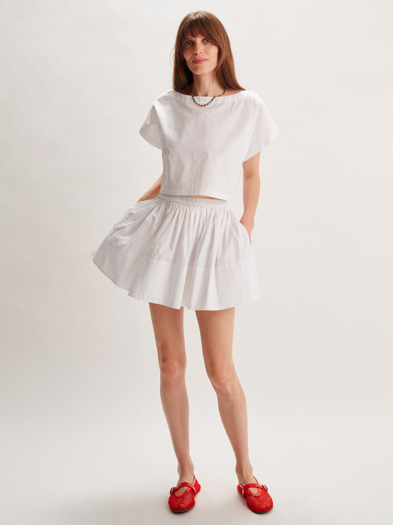 Suzie Kondi Fousta Skirt In Cotton Poplin