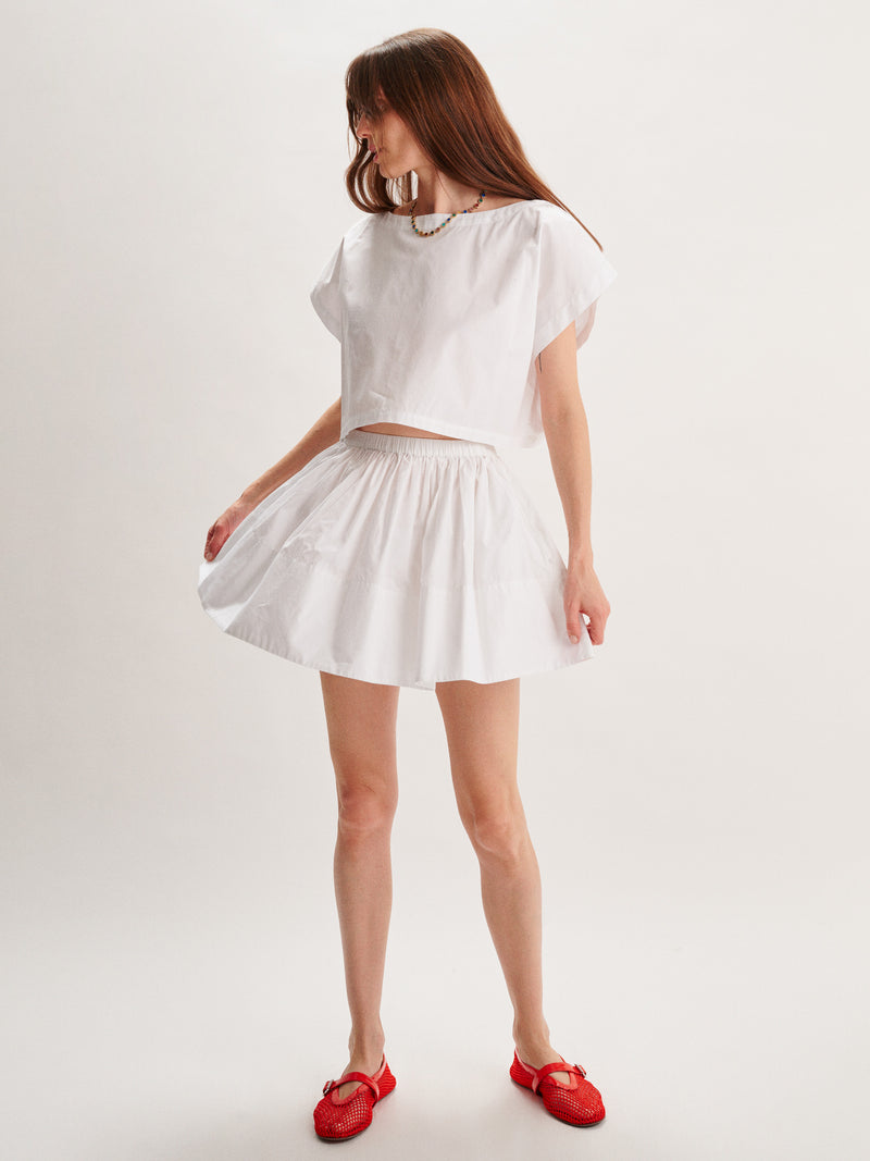 Suzie Kondi Fousta Skirt In Cotton Poplin