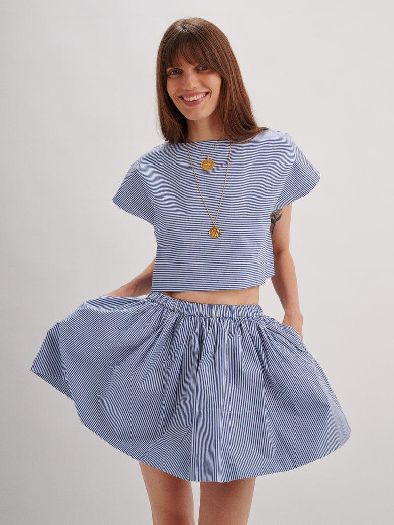 Suzie Kondi Fousta Skirt In Cotton Poplin