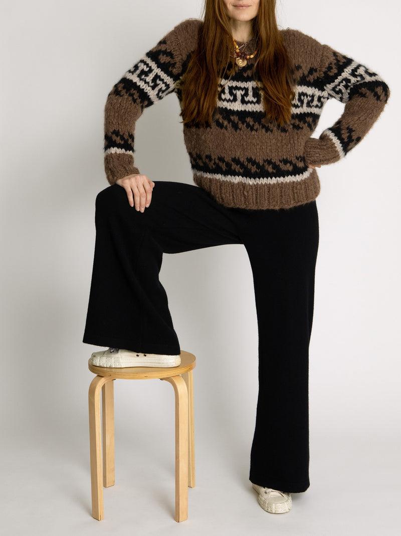 Suzie Kondi Greek Key Jooshi Sweater In Cashmere