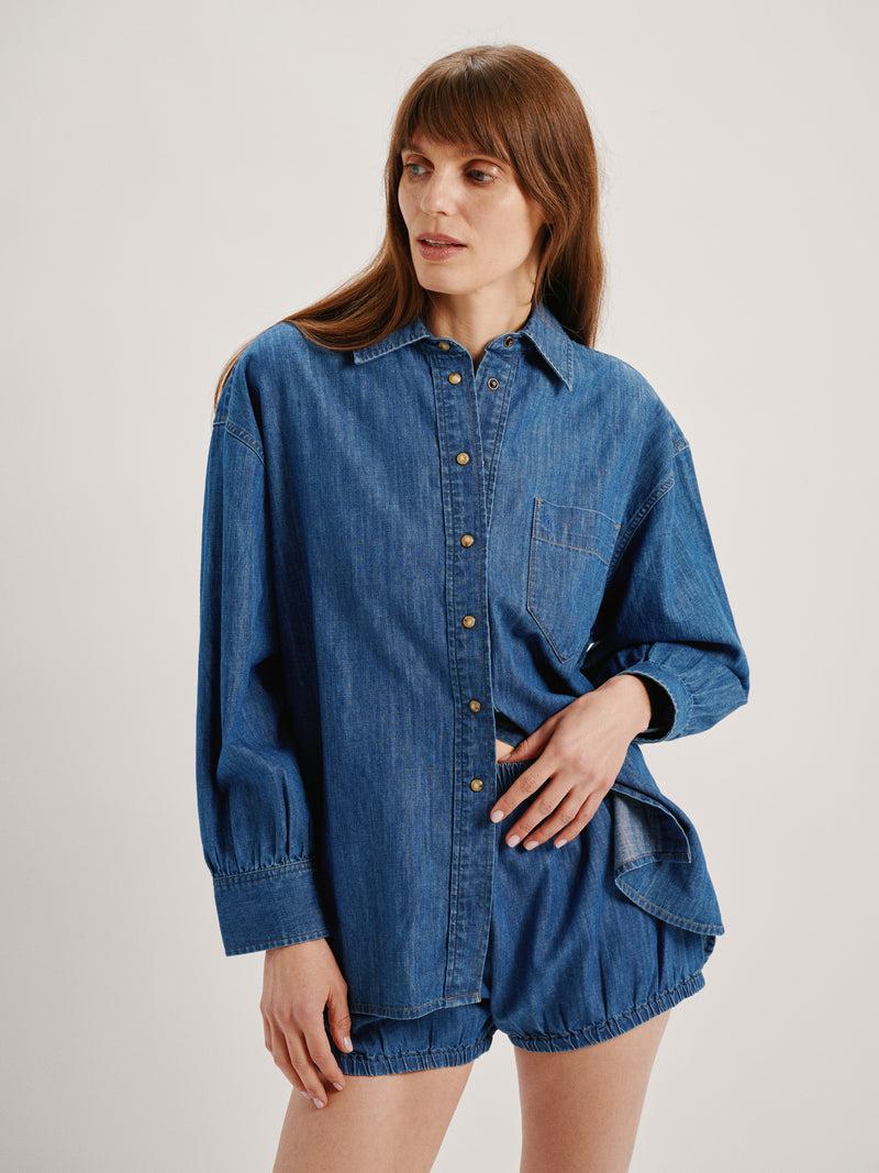 Suzie Kondi Hera Bloomers In Denim