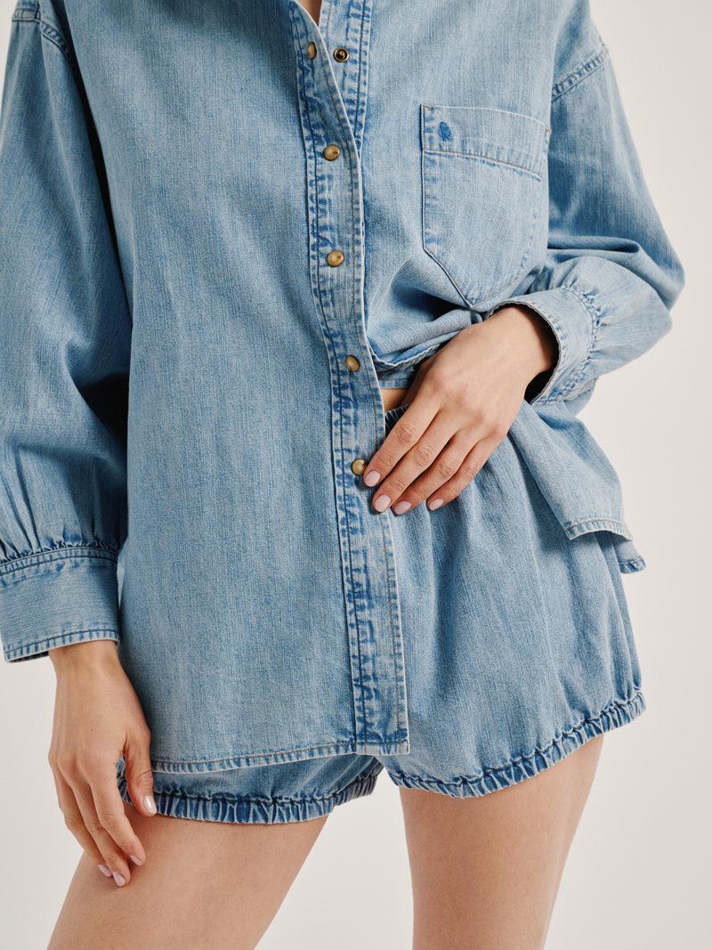 Suzie Kondi Hera Bloomers In Denim