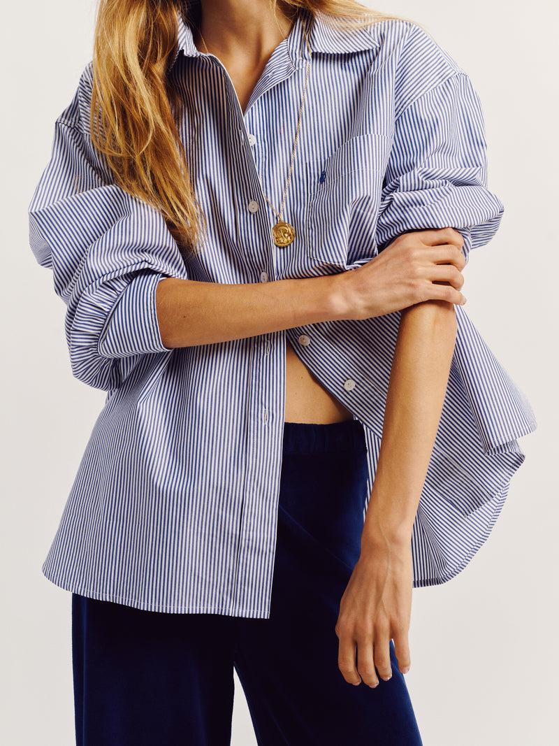 Suzie Kondi Kappa Shirt In Cotton Poplin