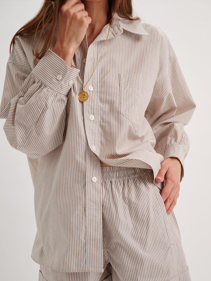 Suzie Kondi Kappa Shirt In Cotton Poplin