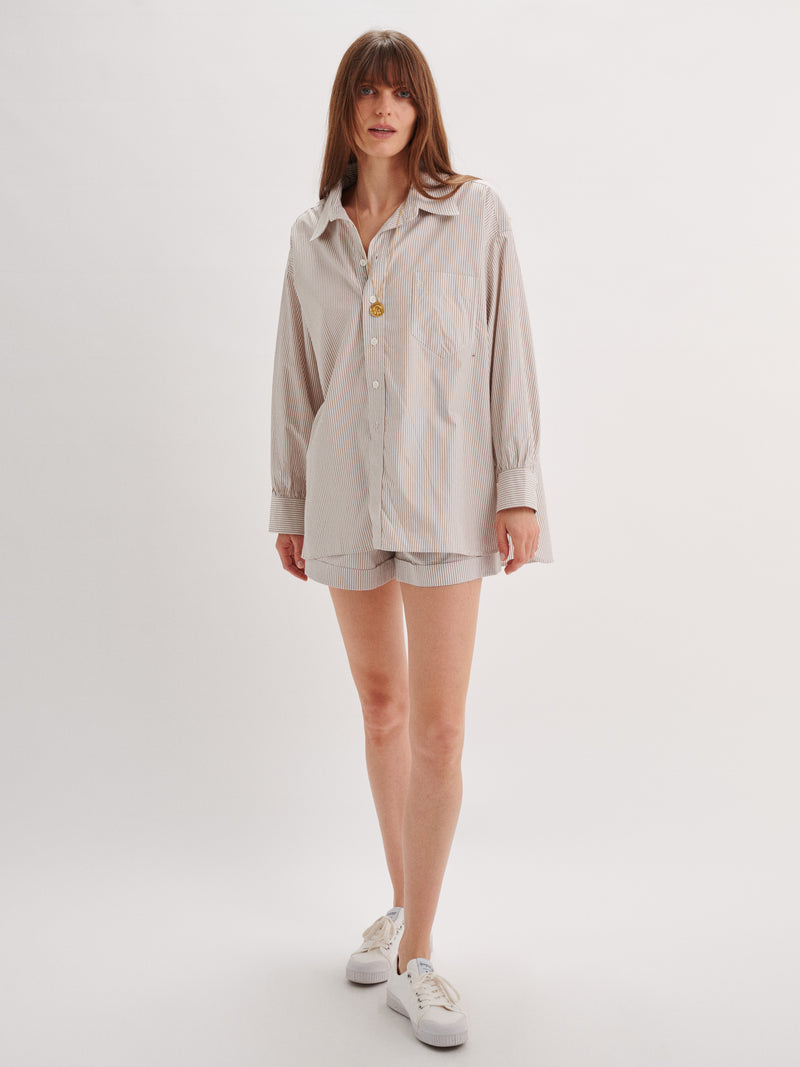Suzie Kondi Kappa Shirt In Cotton Poplin