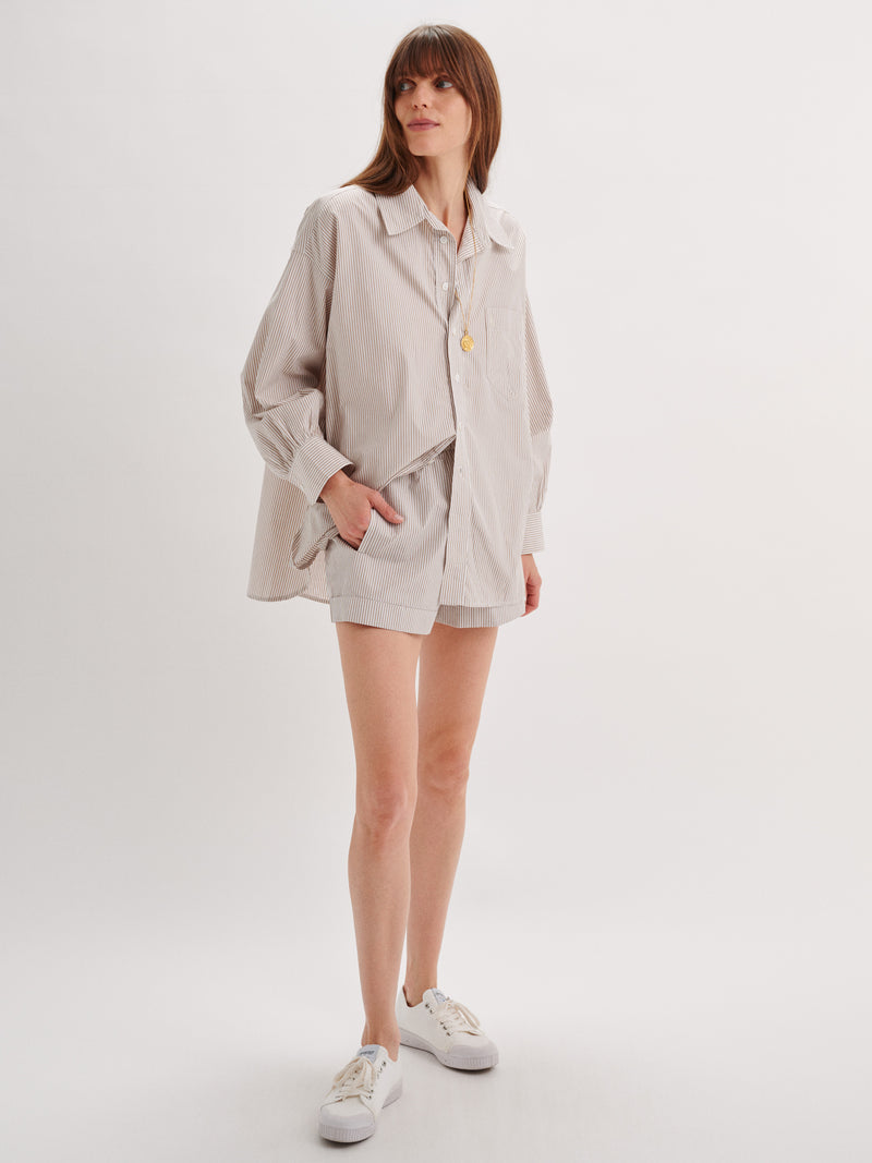 Suzie Kondi Kappa Shirt In Cotton Poplin