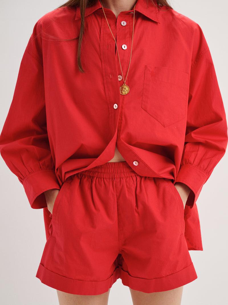 Suzie Kondi Kappa Shirt In Cotton Poplin