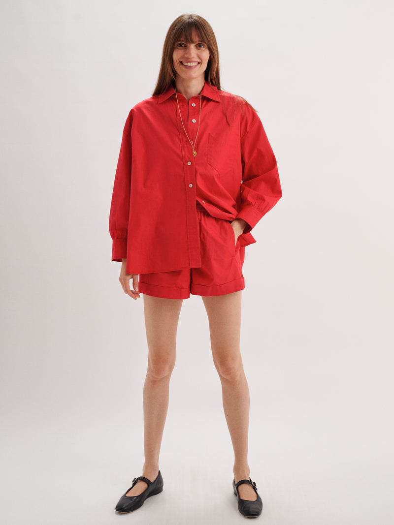 Suzie Kondi Kappa Shirt In Cotton Poplin