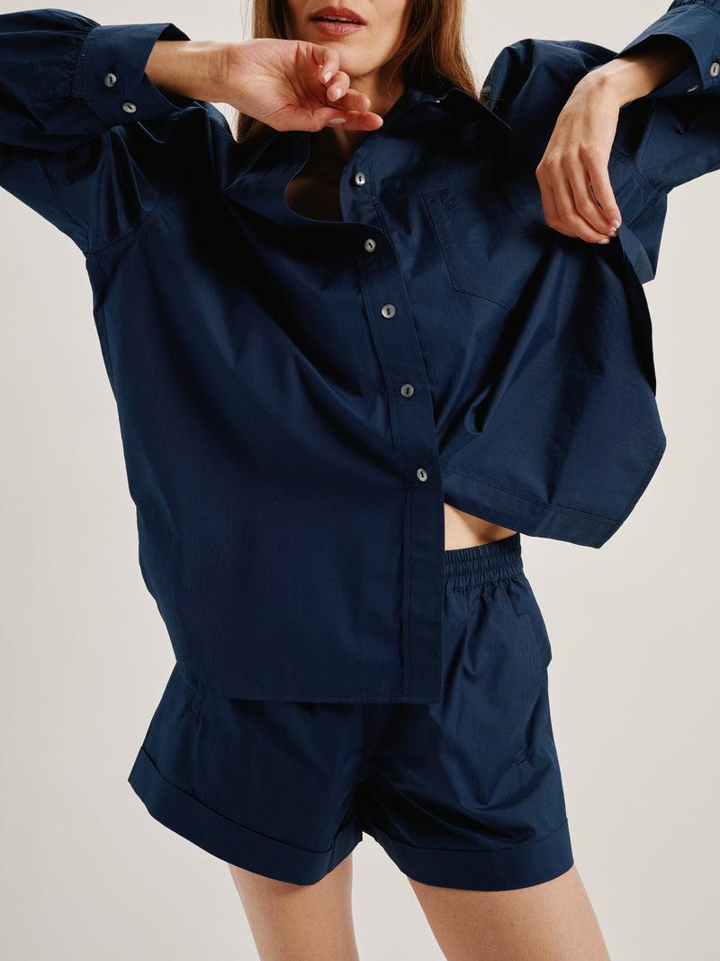 Suzie Kondi Kappa Shirt In Cotton Poplin