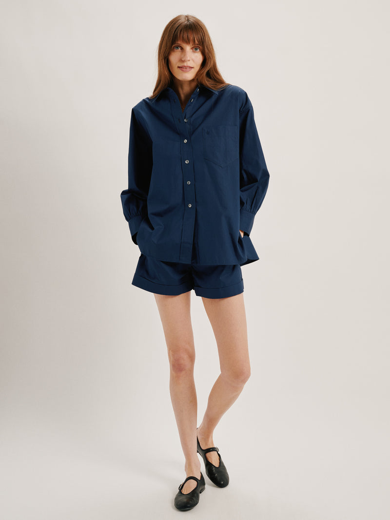 Suzie Kondi Kappa Shirt In Cotton Poplin