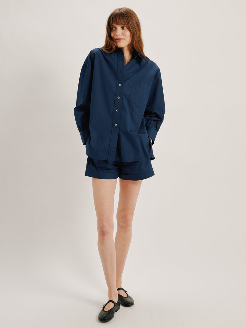 Suzie Kondi Kappa Shirt In Cotton Poplin