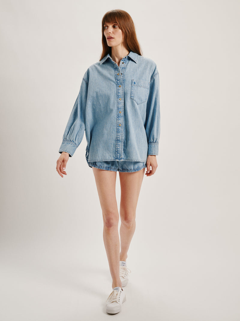 Suzie Kondi Kappa Shirt In Denim
