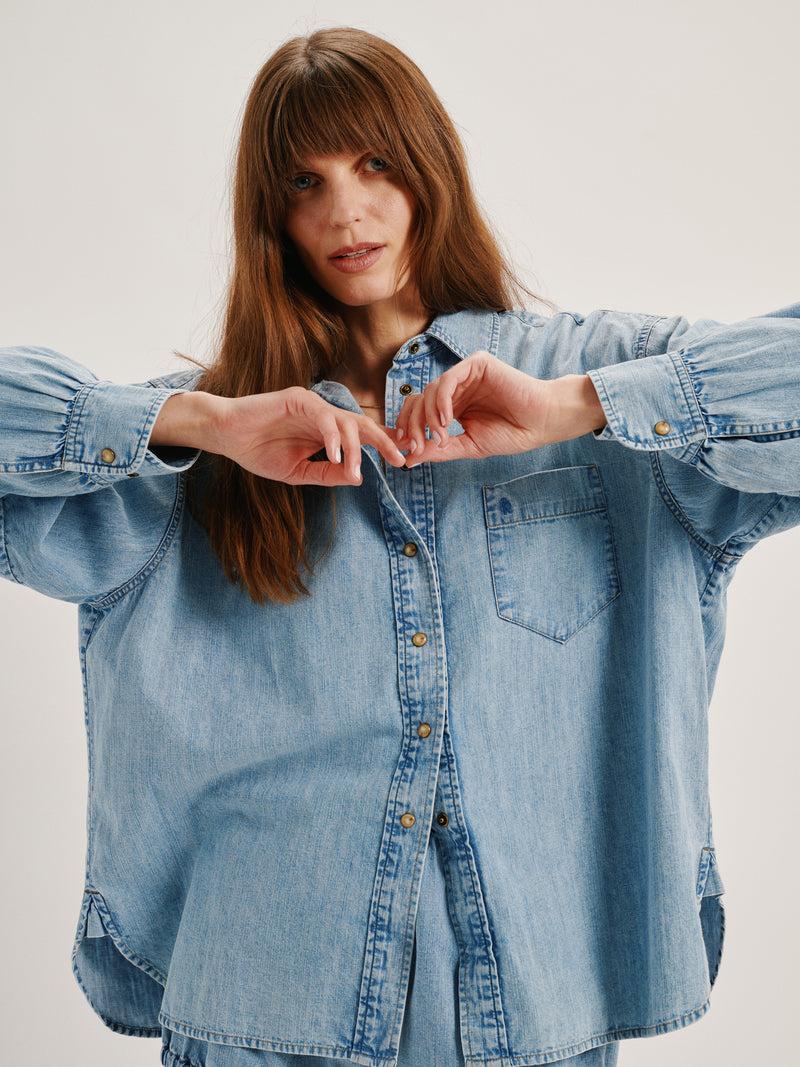 Suzie Kondi Kappa Shirt In Denim