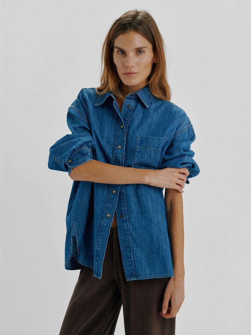 Suzie Kondi Kappa Shirt In Denim