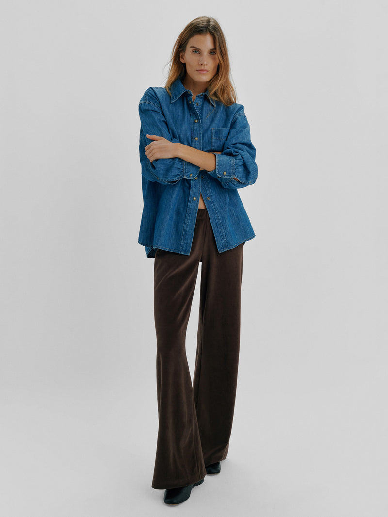 Suzie Kondi Kappa Shirt In Denim
