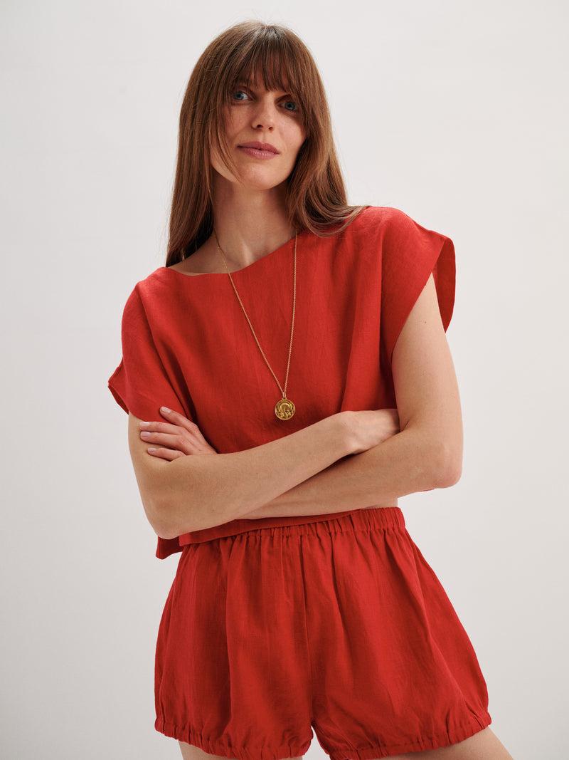 Suzie Kondi Kori Top In Linen