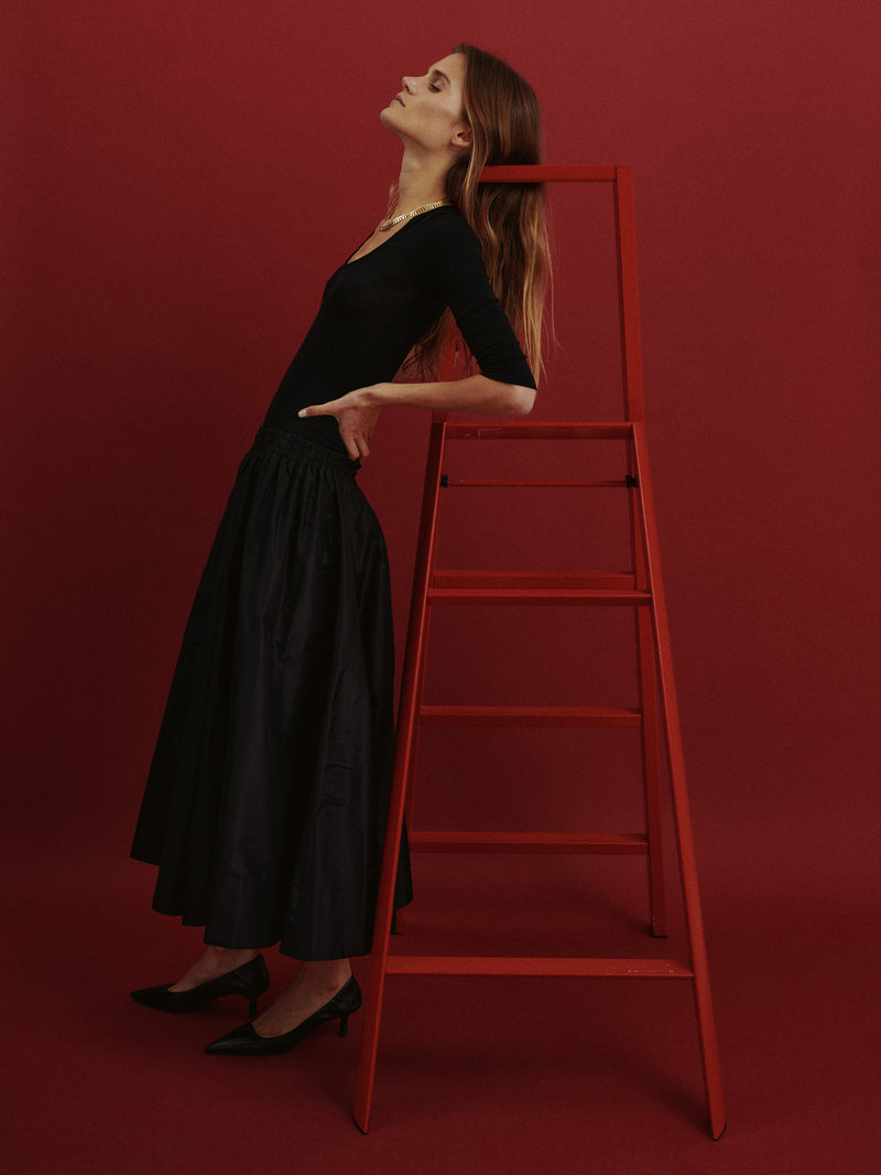 Suzie Kondi Koula Skirt In Silk Taffeta