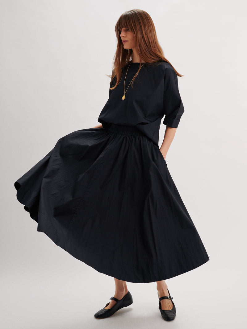 Suzie Kondi Kyria Skirt In Cotton Poplin