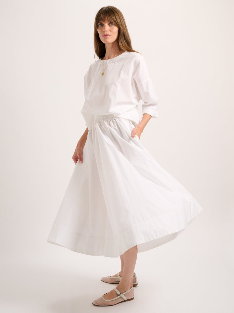 Suzie Kondi Kyria Skirt In Cotton Poplin