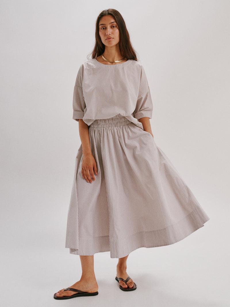 Suzie Kondi Kyria Skirt In Cotton Poplin