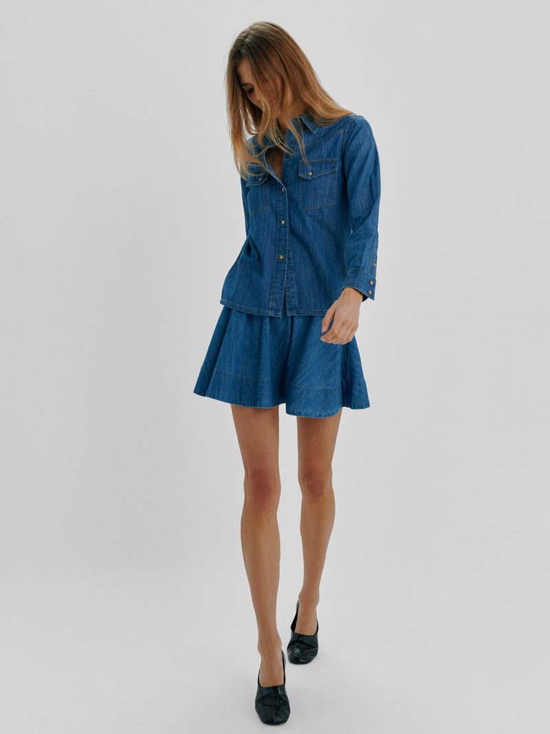 Suzie Kondi Lina Skirt In Denim