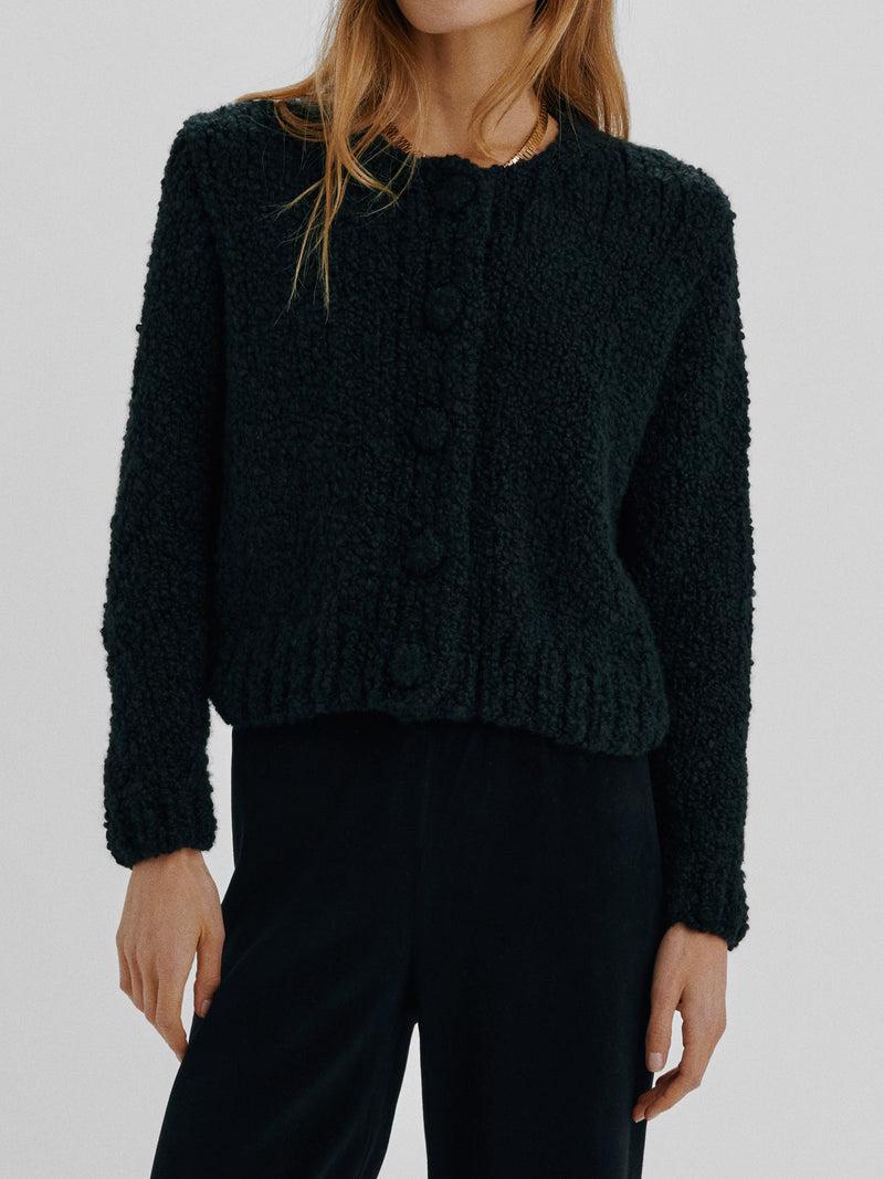 Suzie Kondi The Bleta Cardigan In Boucle Cashmere