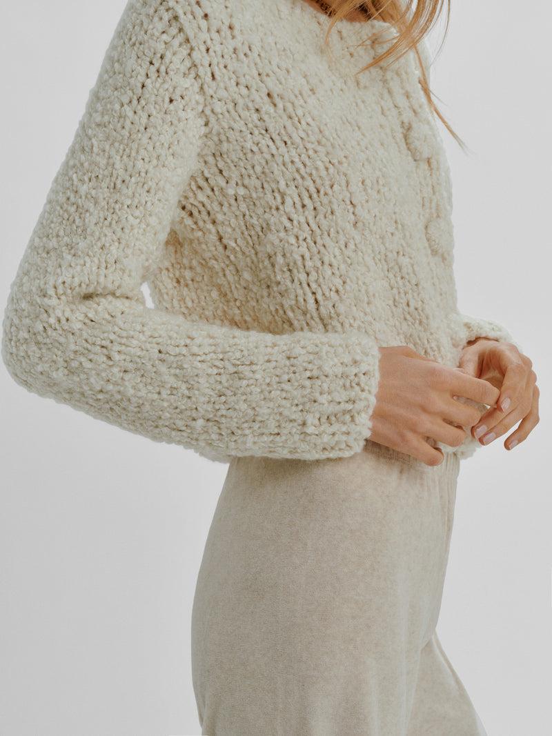Suzie Kondi The Bleta Cardigan In Boucle Cashmere