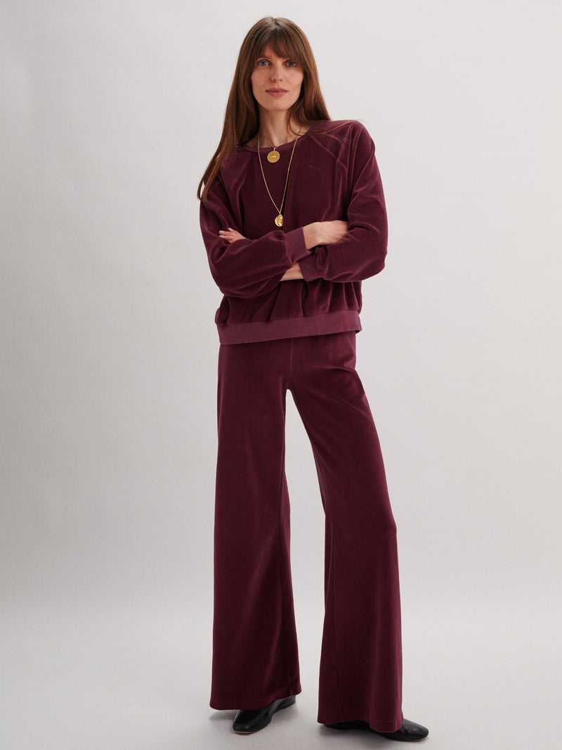 Suzie Kondi The Zephyra Flare Pants In Velour