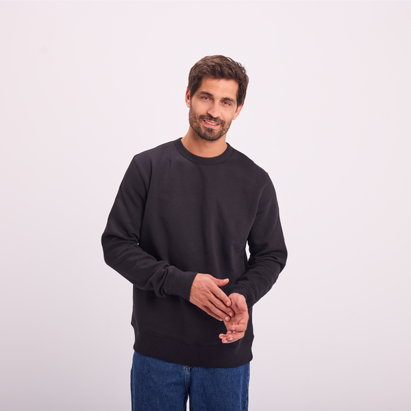 svnty Black Essential Crewneck Sweatshirt