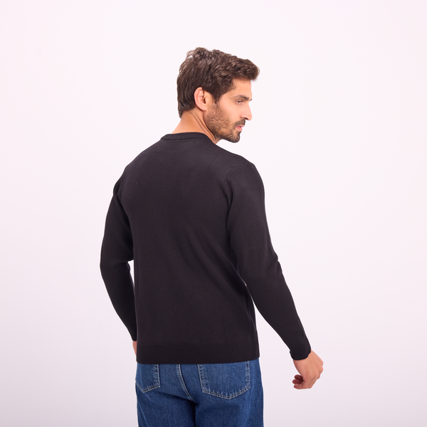 Svnty Black Essential Knit Crewneck