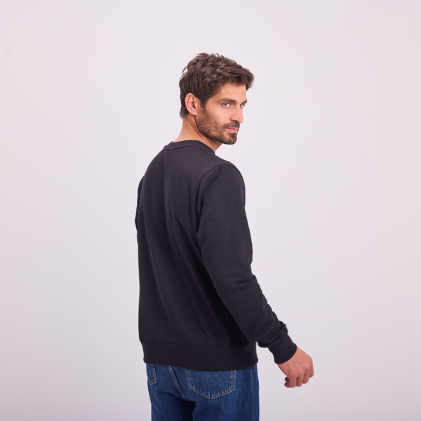 Svnty Black Logo Print Crewneck