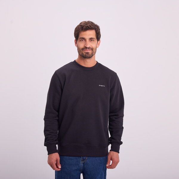 svnty Black Logo Print Crewneck