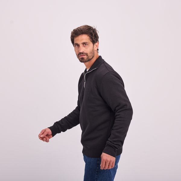 Svnty Black Quarter-Zip Sweatshirt