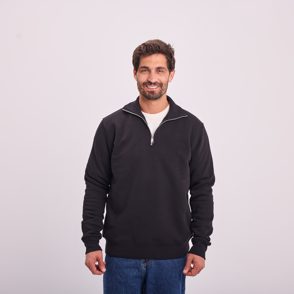 svnty Black Quarter-Zip Sweatshirt