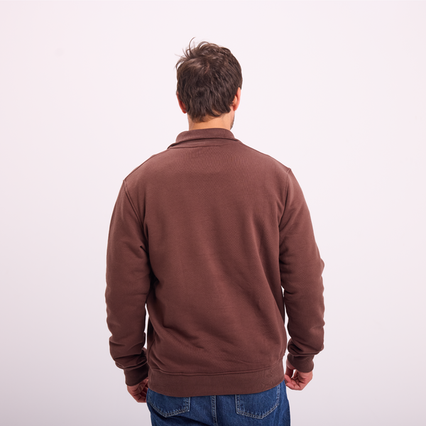Svnty Brown Quarter-Zip Sweatshirt