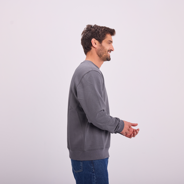 Svnty Gray Logo Print Crewneck