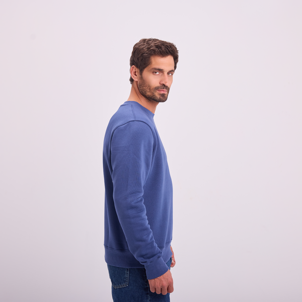 Svnty Petrol Blue Logo Print Crewneck