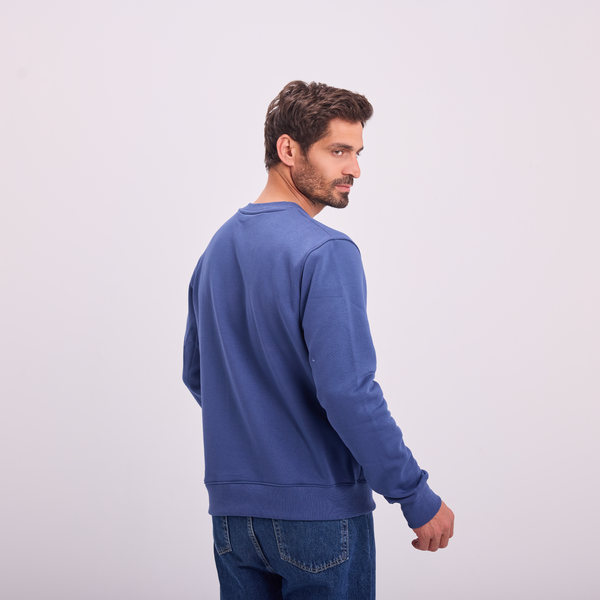 Svnty Petrol Blue Logo Print Crewneck