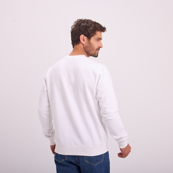 Svnty White Logo Print Crewneck