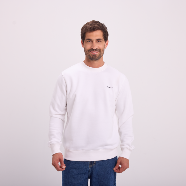 svnty White Logo Print Crewneck