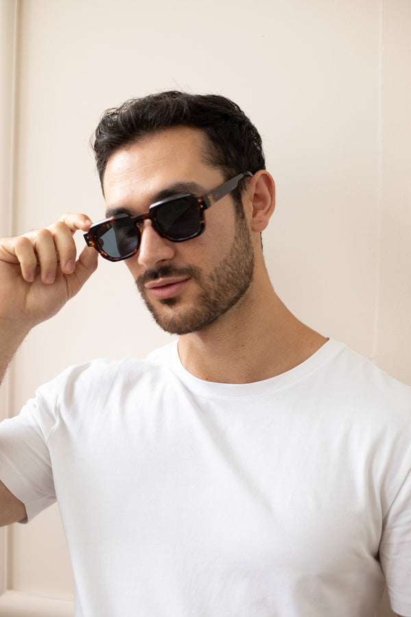 Svnx Angular Wayfarer Style Sunglasses In Leopard Print