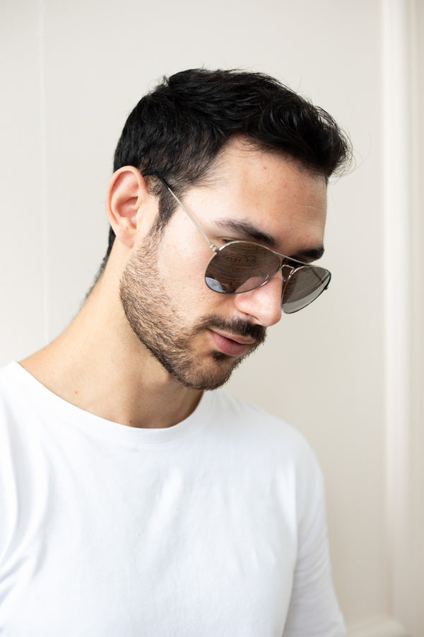 Svnx Aviator Metal Frame Sunglasses With Mirrored Lenses