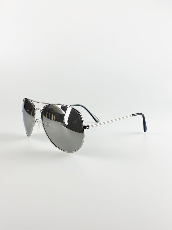 Svnx Aviator Metal Frame Sunglasses With Mirrored Lenses