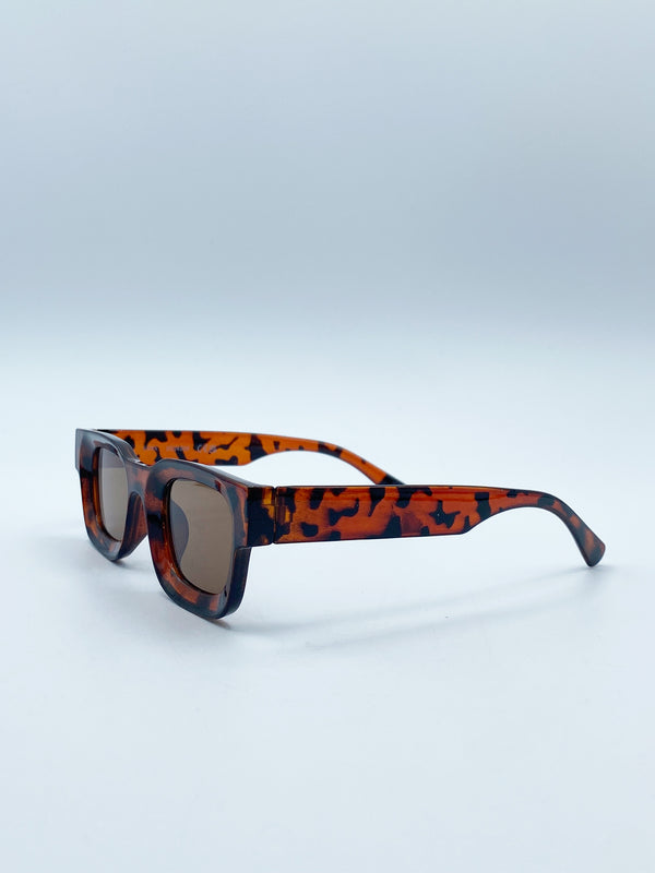 Svnx Chunky Square Frame Sunglasses In Tortoiseshell