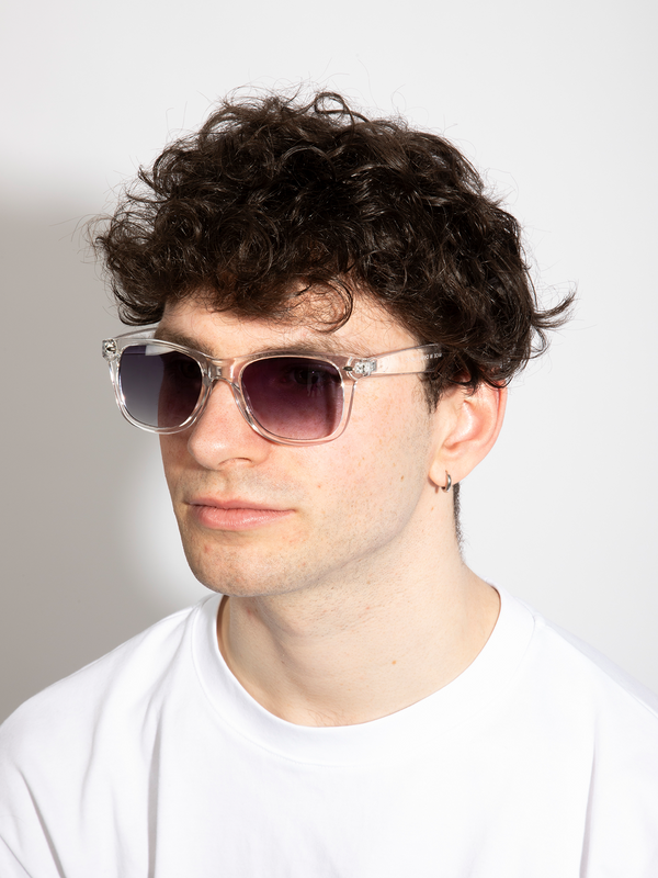 Svnx Clear Wayfarer Sunglasses With Graded Grey Lenses