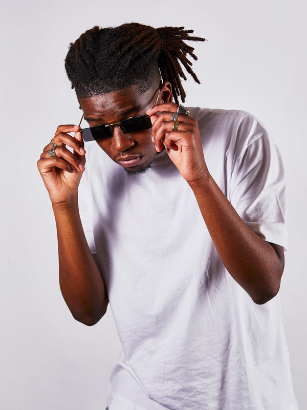 Svnx Frameless Rectangle Sunglasses With Metal Arms