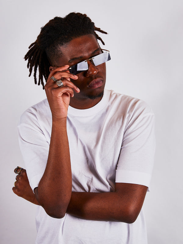 Svnx Frameless Rectangle Sunglasses With Metal Arms