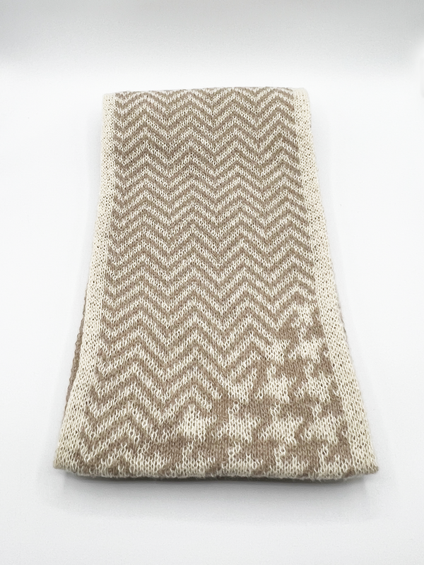 Svnx Houndstooth And Herringbone Double Sided Scarf