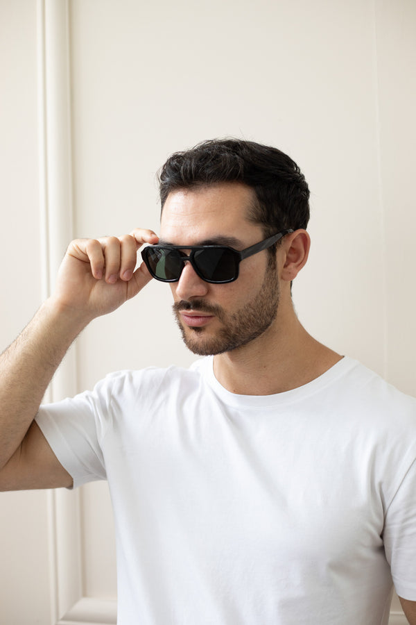 Svnx Navigator Retro Style Plastic Frame Sunglasses